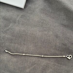 Pandora Silver Heart Charm Bracelet